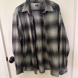 Uniqlo XL gray flannel